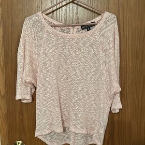 Med lacy looking light weight blouse. 3/4 inch sleeves